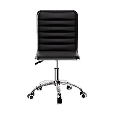 Artiss Office Chair Computer Desk Gaming Chairs PU Leather Low Back Black Payday Deals