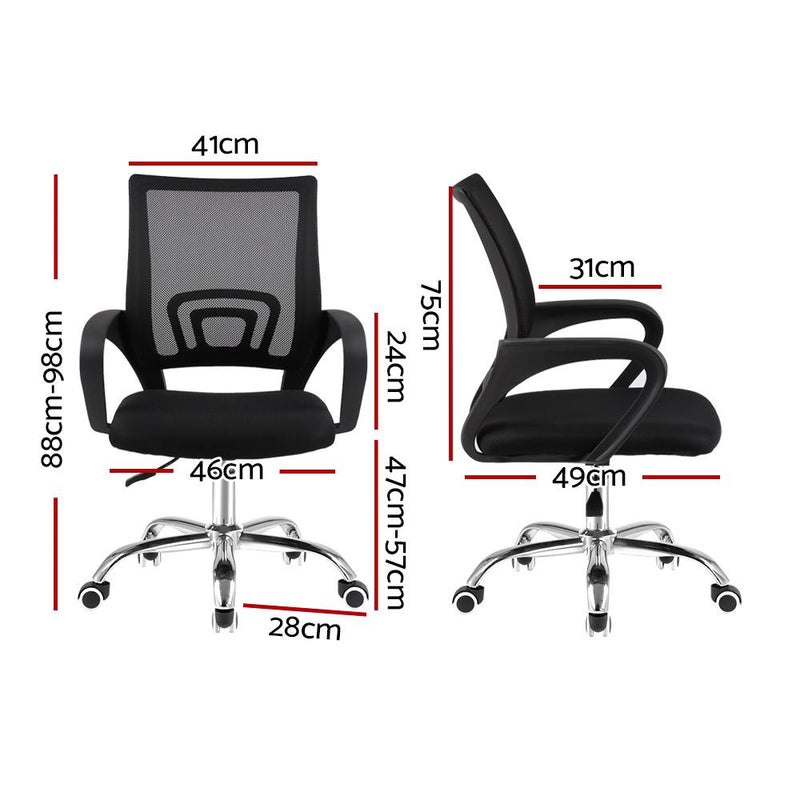 Artiss Office Chair Gaming Chair Computer Mesh Chairs Executive Mid Back Black Payday Deals