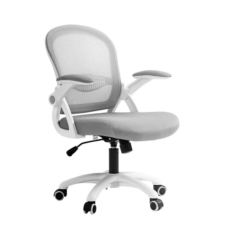 Artiss Office Chair Mesh Computer Desk Chairs Mid Back Work Home Study Grey Payday Deals