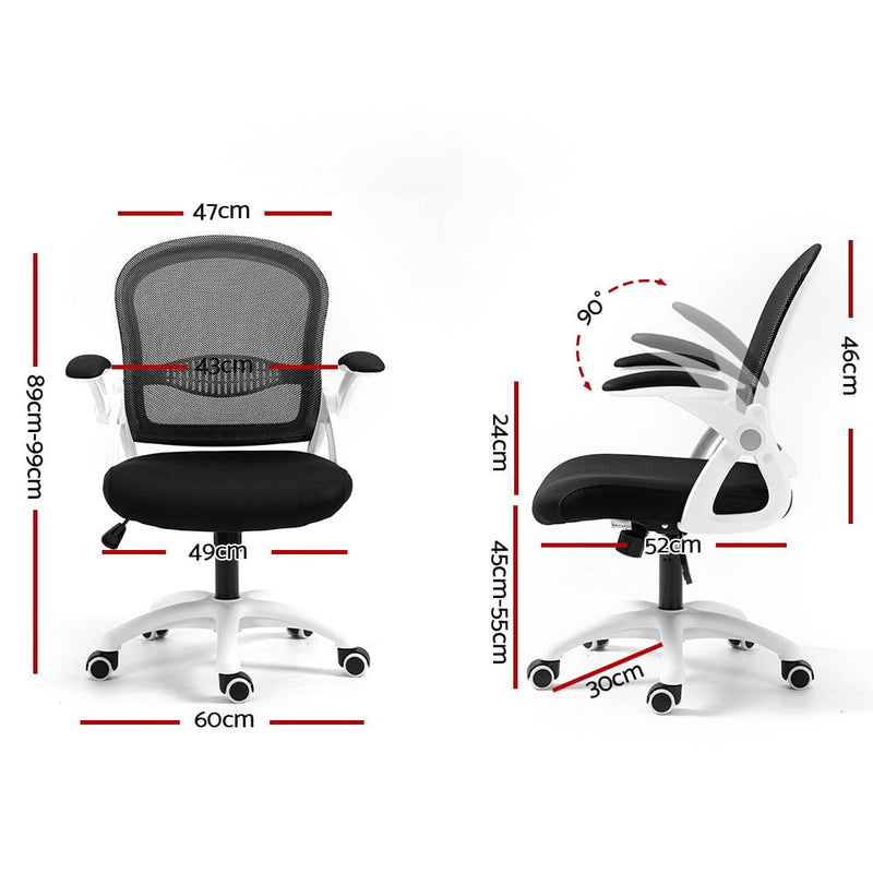 Artiss Office Chair Mesh Computer Desk Chairs Work Study Gaming Mid Back Black Payday Deals