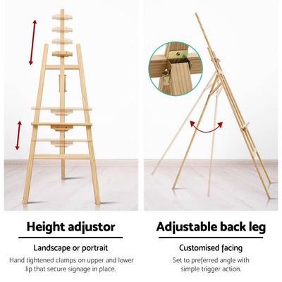 Artiss Painting Easel Stand Wedding Wooden Easels Tripod Shop Art Display 175cm Payday Deals