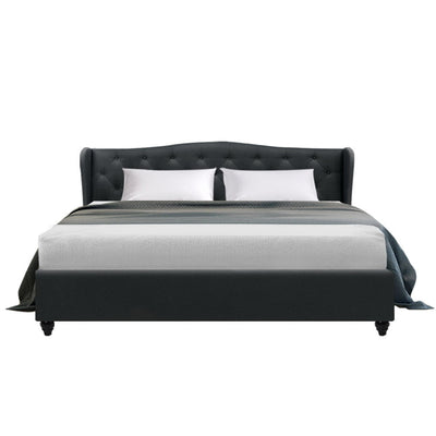 Artiss Pier Bed Frame Fabric - Charcoal King Payday Deals