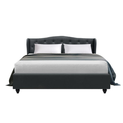 Artiss Pier Bed Frame Fabric - Charcoal Queen Payday Deals