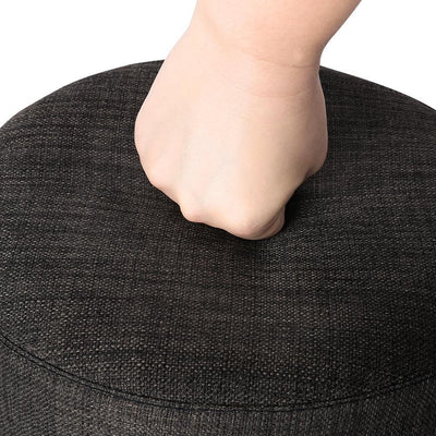 Artiss Pine Wood Round Ottoman Foot Stool - Charcoal Payday Deals