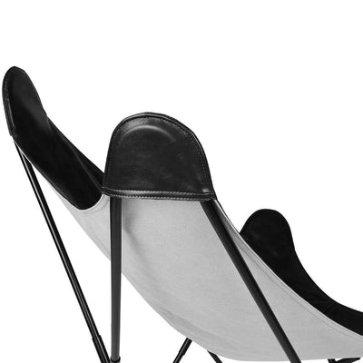 Artiss PU Leather Butterfly Chair - Black