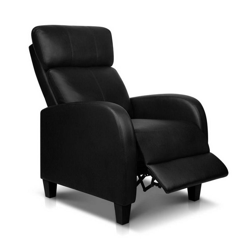 Artiss PU Leather Reclining Armchair - Black Payday Deals