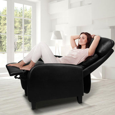 Artiss PU Leather Reclining Armchair - Black Payday Deals