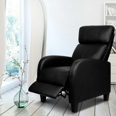 Artiss PU Leather Reclining Armchair - Black Payday Deals