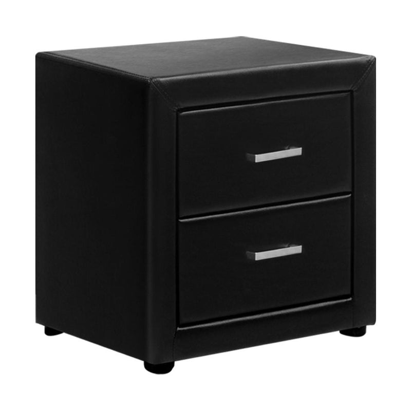 Artiss PVC Leather Bedside Table - Black Payday Deals