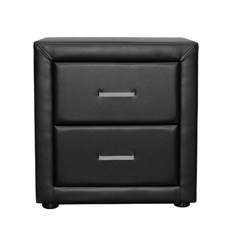 Artiss PVC Leather Bedside Table - Black Payday Deals