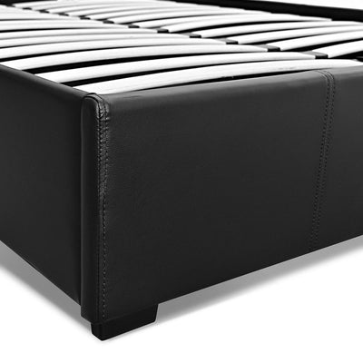 Artiss Nino Bed Frame PU Leather - Black Queen Payday Deals