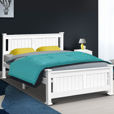Artiss Queen Size Wooden Bed Frame Kids Adults Timber Payday Deals