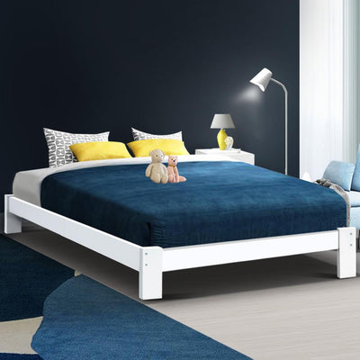 Artiss Queen Wooden Bed Base Frame Size JADE Timber Foundation Mattress Platform Payday Deals