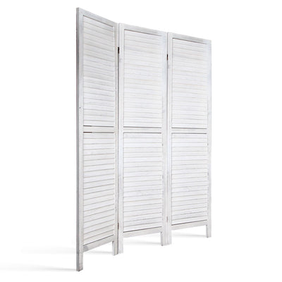 Artiss Room Divider Privacy Screen Foldable Partition Stand 3 Panel White Payday Deals