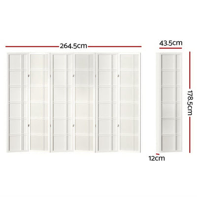 Artiss Room Divider Screen Privacy Wood Dividers Stand 6 Panel Nova White Payday Deals