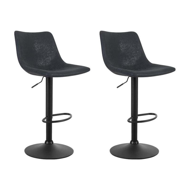 Artiss Set of 2 Bar Stools Gas Lift- Black Payday Deals