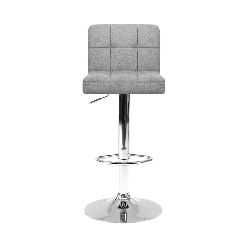 Artiss Set of 2 Fabric Swivel Bar Stools - Grey Payday Deals