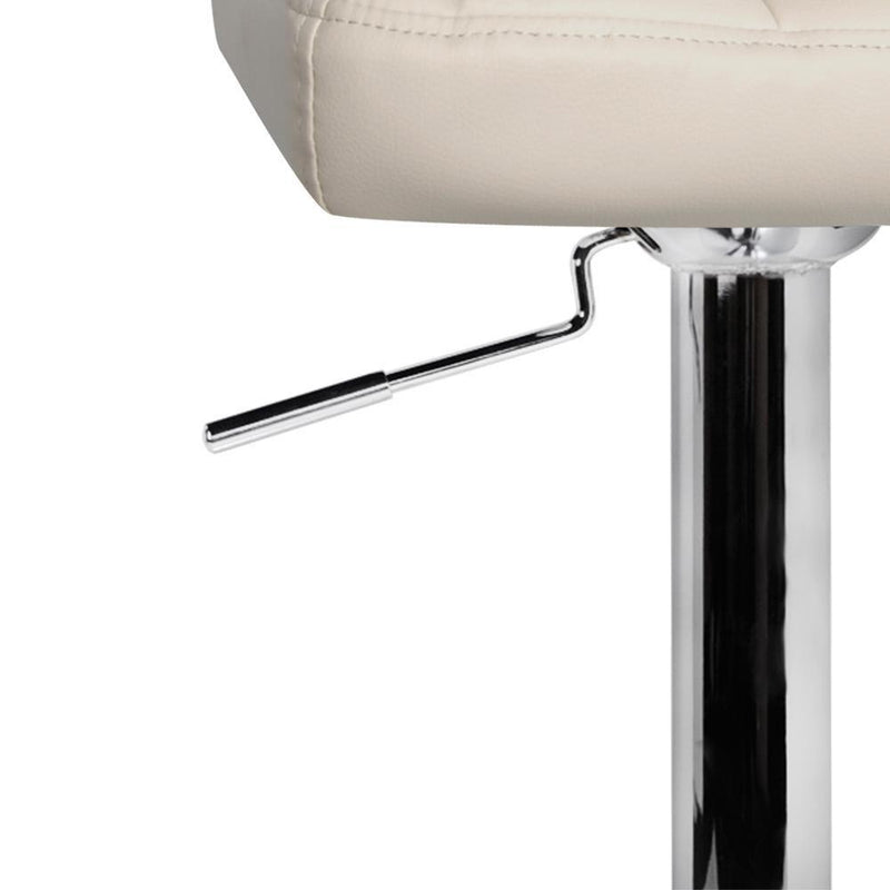 Artiss Set of 2 PU Leather Gas Lift Bar Stools - Beige Payday Deals