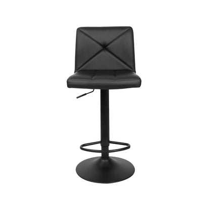 Artiss Set of 2 PU Leather Gas Lift Bar Stools - Black Payday Deals