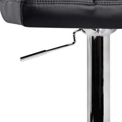 Artiss Set of 2 PU Leather Gas Lift Bar Stools - Black Payday Deals