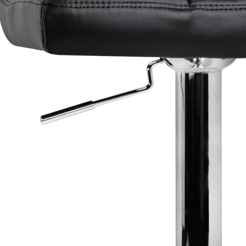 Artiss Set of 2 PU Leather Gas Lift Bar Stools - Black Payday Deals