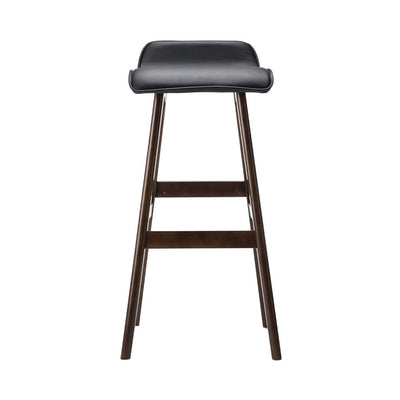 Artiss Set of 2 PU Leather Wood Wave Style Bar Stool - Black Payday Deals