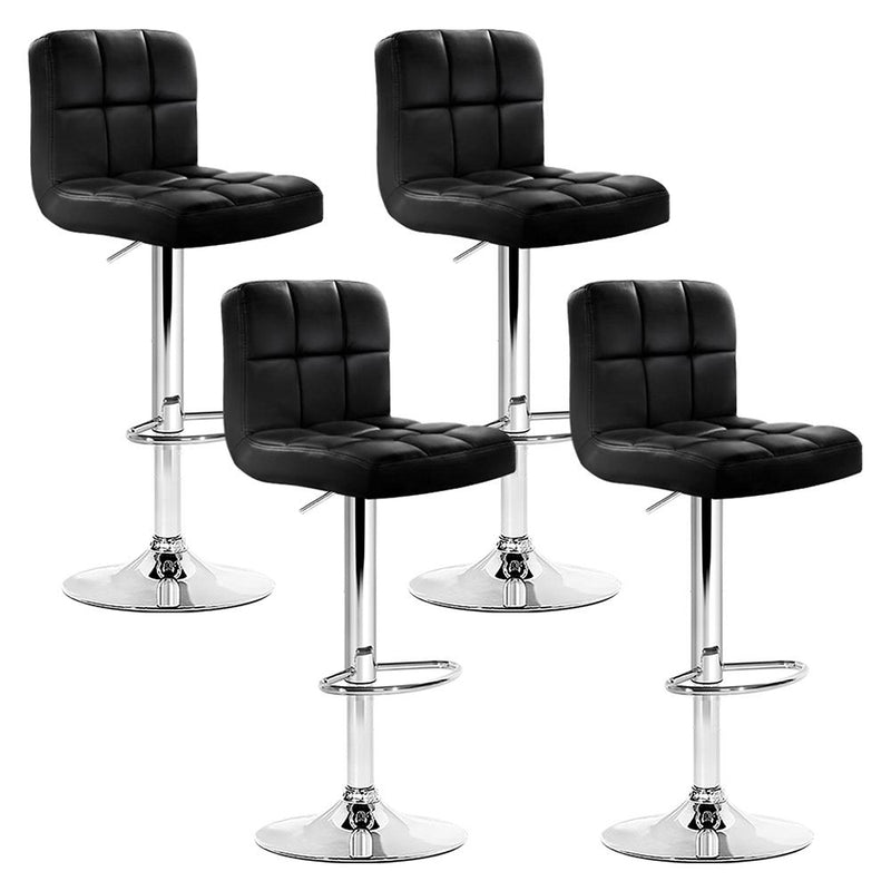 Artiss Set of 4 Bar Stools Gas lift Swivel - Steel and Black Payday Deals