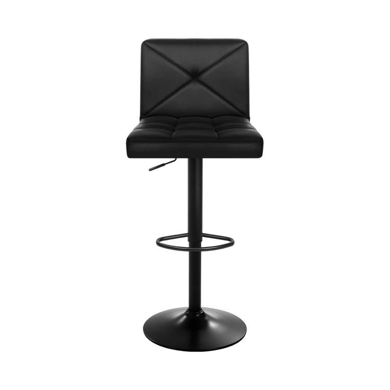 Artiss Set of 4 Bar Stools PU Leather Criss Cross Style - Black and Chrome Payday Deals