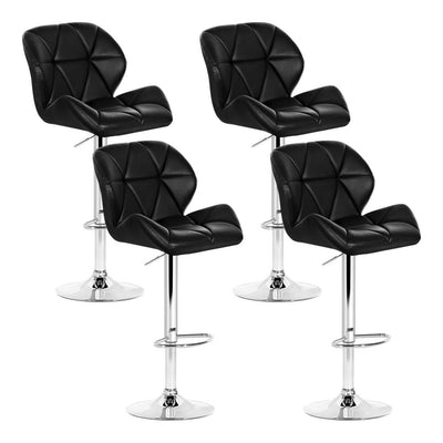 Artiss Set of 4 Kitchen Bar Stools - Black and Chrome Payday Deals