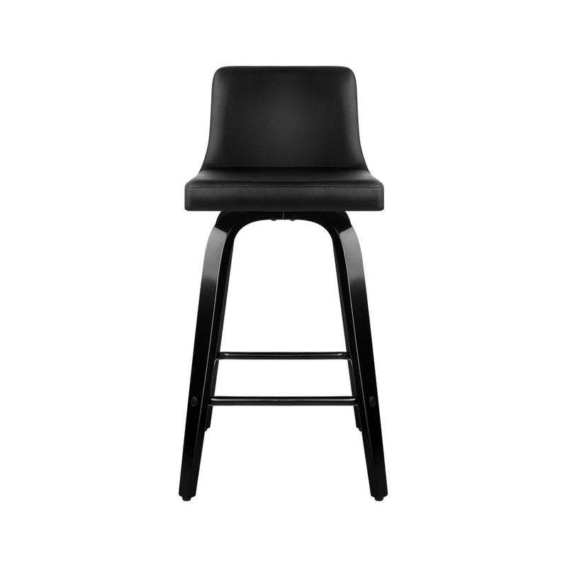 Artiss Set of 4 Wooden PU Leather Bar Stool - Black Payday Deals