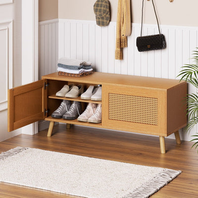 Artiss Shoe Bench Up to 10 Pairs Rattan Starlyn Payday Deals