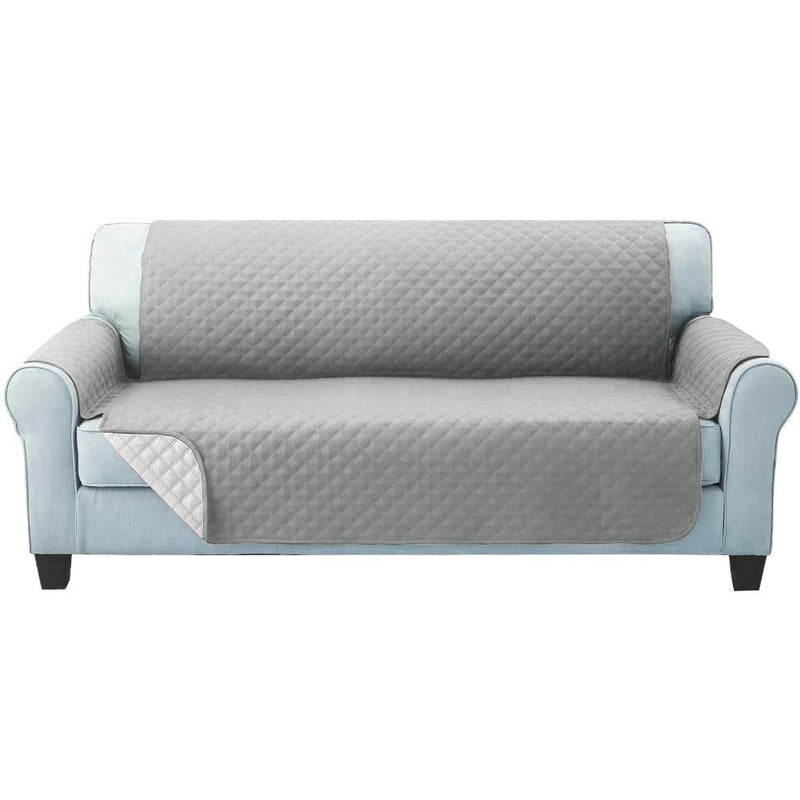 Artiss Sofa Cover Quilted Couch Covers Lounge Protector Slipcovers 3 Seater Grey Payday Deals