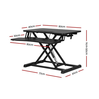 Artiss Standing Desk Riser Height Adjustable Sit Stand Computer Laptop Desktop Payday Deals