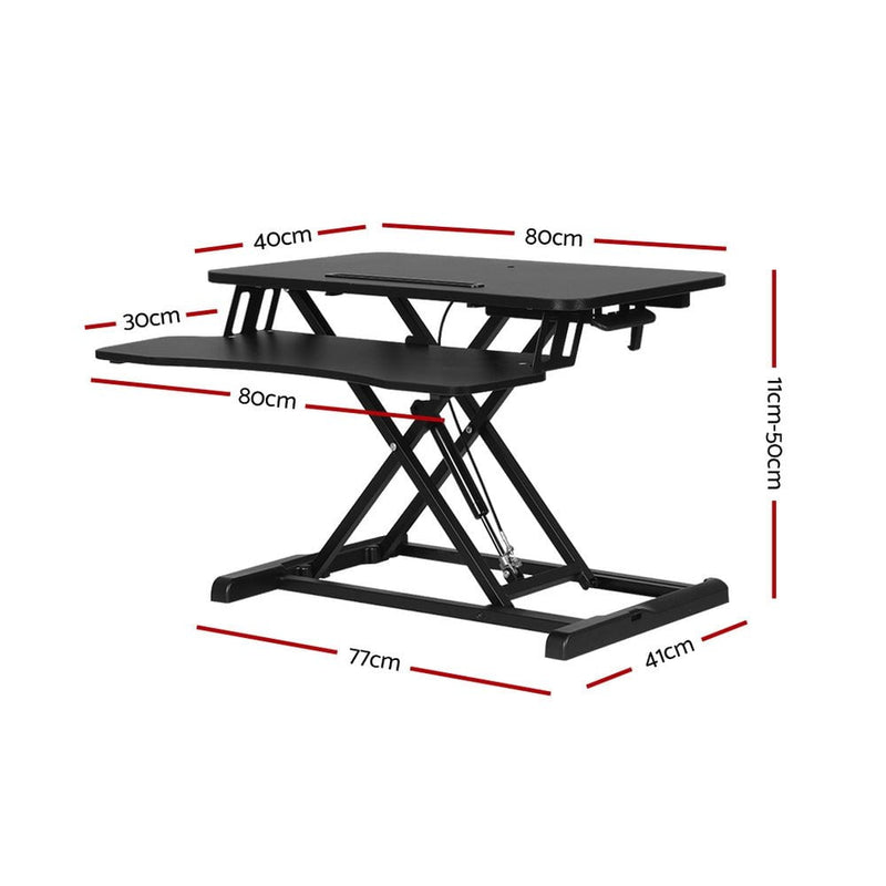 Artiss Standing Desk Riser Height Adjustable Sit Stand Computer Laptop Desktop Payday Deals