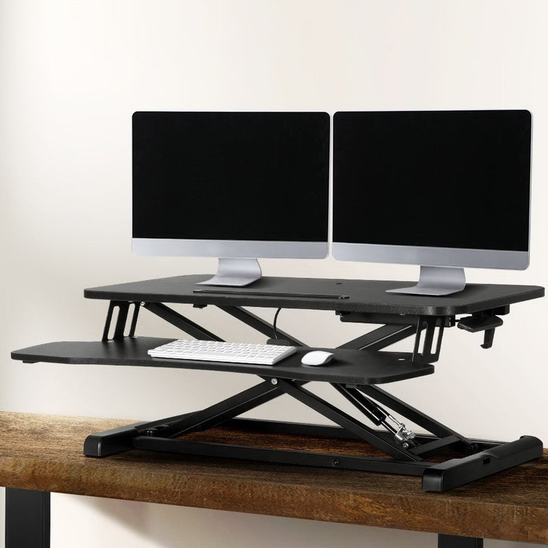 Artiss Standing Desk Riser Height Adjustable Sit Stand Computer Laptop Desktop Payday Deals