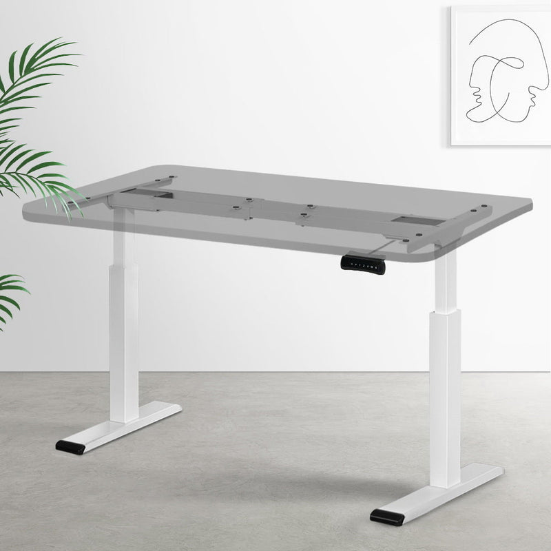 Artiss Standing Desk Sit Stand Motorised Adjustable Frame Only White Dual Motor Payday Deals