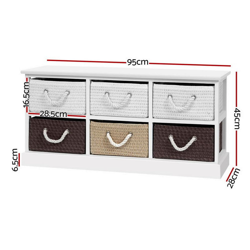 Artiss Storage Bench Shoe Organiser 6 Drawers Chest Cabinet Rack Box Shelf Stool Payday Deals