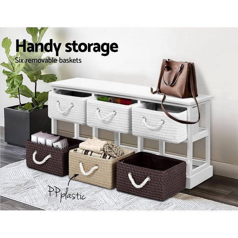 Artiss Storage Bench Shoe Organiser 6 Drawers Chest Cabinet Rack Box Shelf Stool Payday Deals