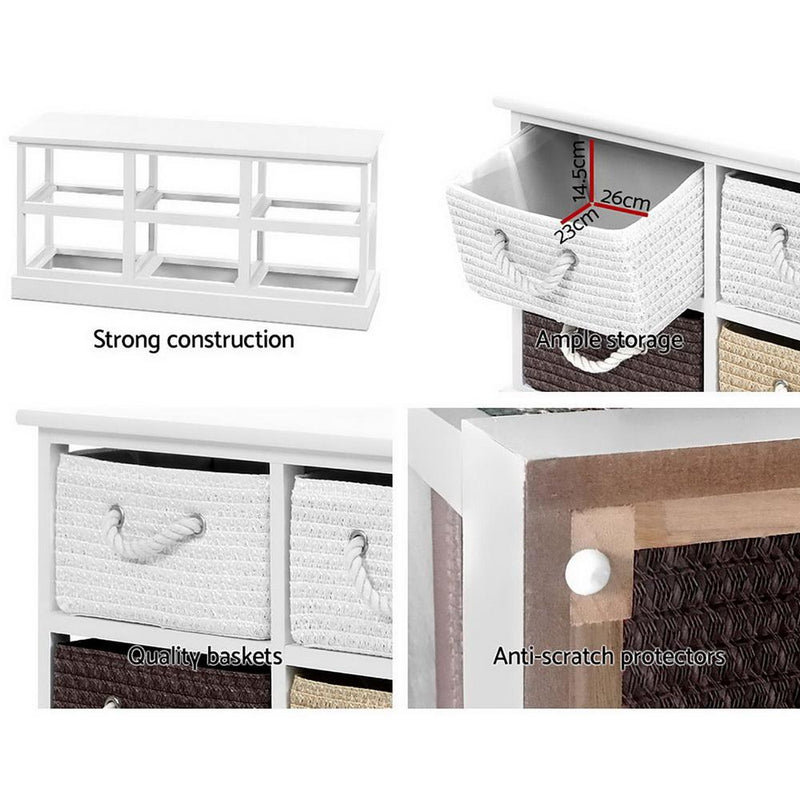 Artiss Storage Bench Shoe Organiser 6 Drawers Chest Cabinet Rack Box Shelf Stool Payday Deals