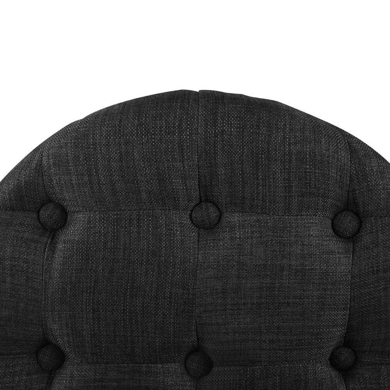 Artiss Storage Ottoman Footstool Foot Rest Stool Fabric Charcoal