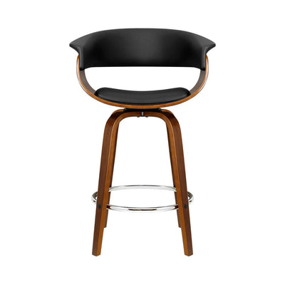 Artiss Swivel PU Leather Bar Stool - Wood and Black Payday Deals