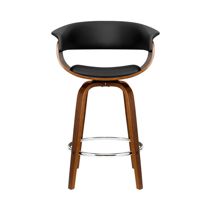 Artiss Swivel PU Leather Bar Stool - Wood and Black Payday Deals