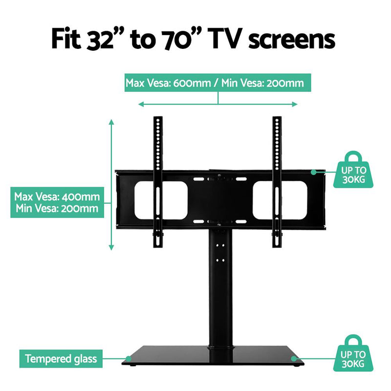 Artiss Table Top TV Swivel Mounted Stand Payday Deals