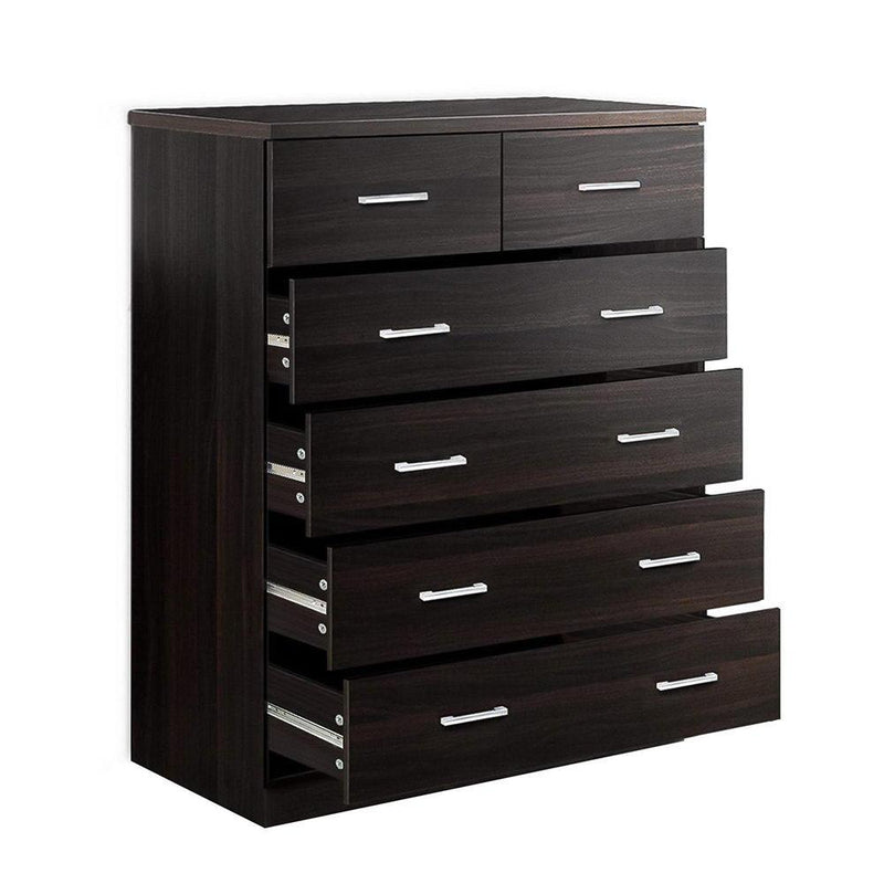 Artiss Tallboy 6 Drawers Storage Cabinet - Walnut Payday Deals