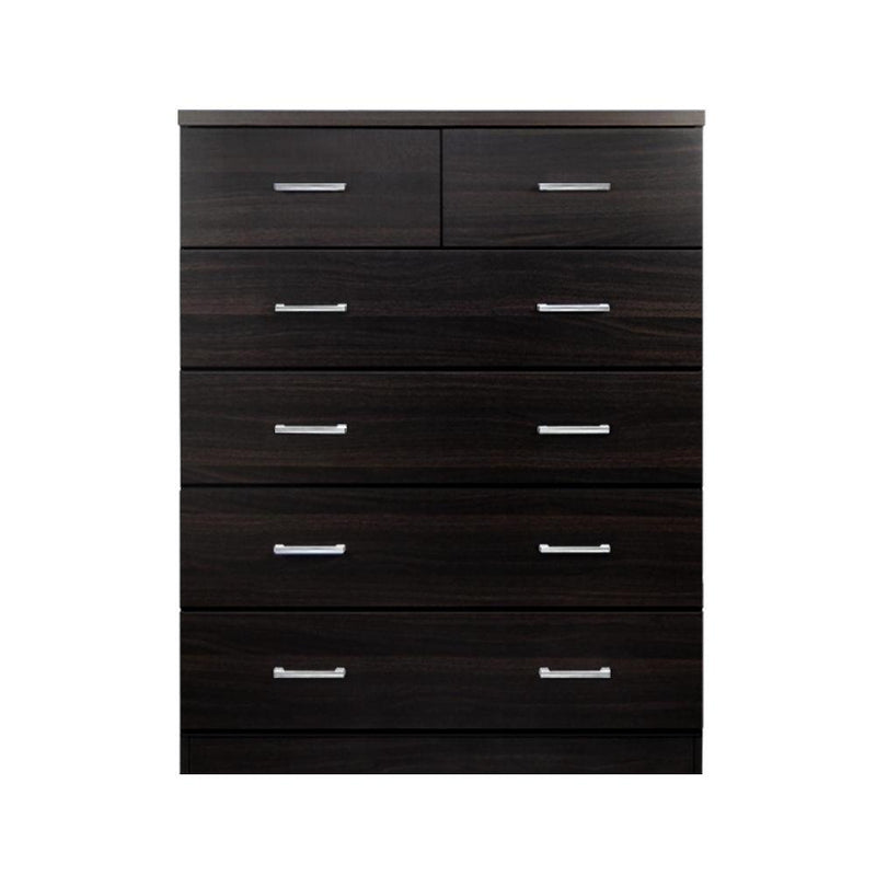 Artiss Tallboy 6 Drawers Storage Cabinet - Walnut Payday Deals