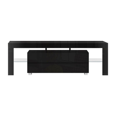 Artiss TV Cabinet Entertainment Unit Stand RGB LED Gloss Furniture 160cm Black Payday Deals