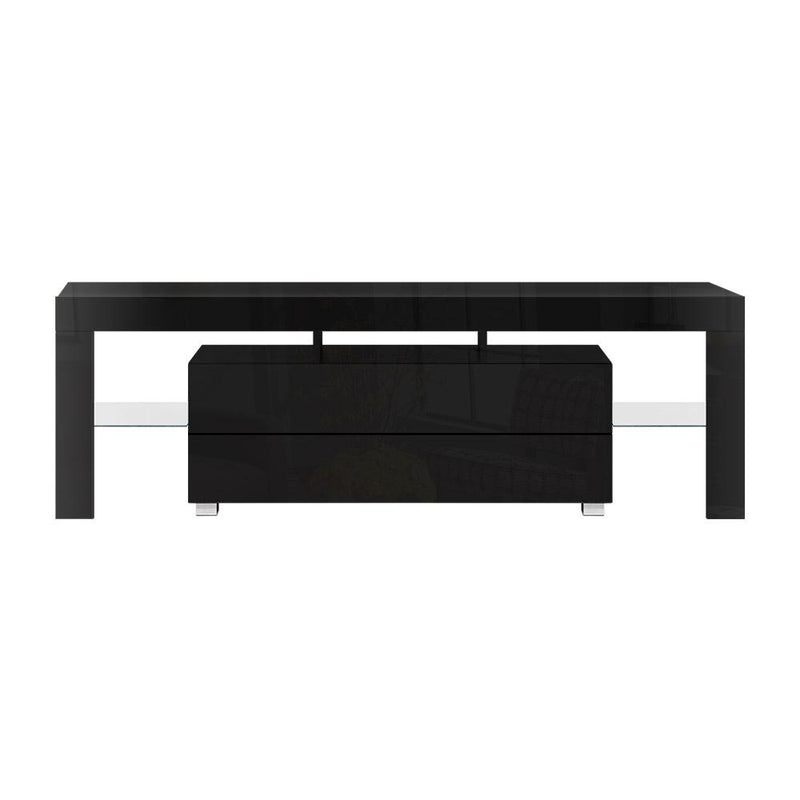 Artiss TV Cabinet Entertainment Unit Stand RGB LED Gloss Furniture 160cm Black Payday Deals