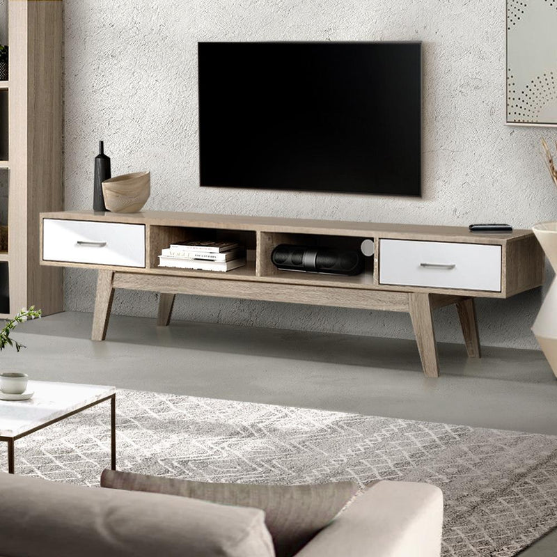 Artiss TV Cabinet Entertainment Unit Stand Storage Drawer Scandinavian 180cm Oak Payday Deals