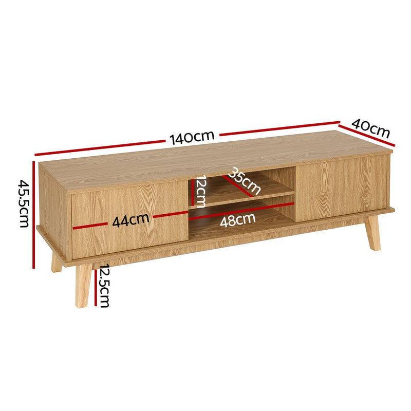 Artiss TV Cabinet Entertainment Unit Stand Storage Shelves TV Unit 140CM Payday Deals