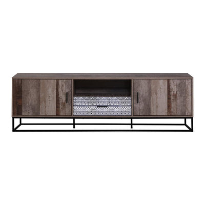 Artiss TV Cabinet Entertainment Unit Stand Storage Wooden Industrial Rustic 180cm Payday Deals